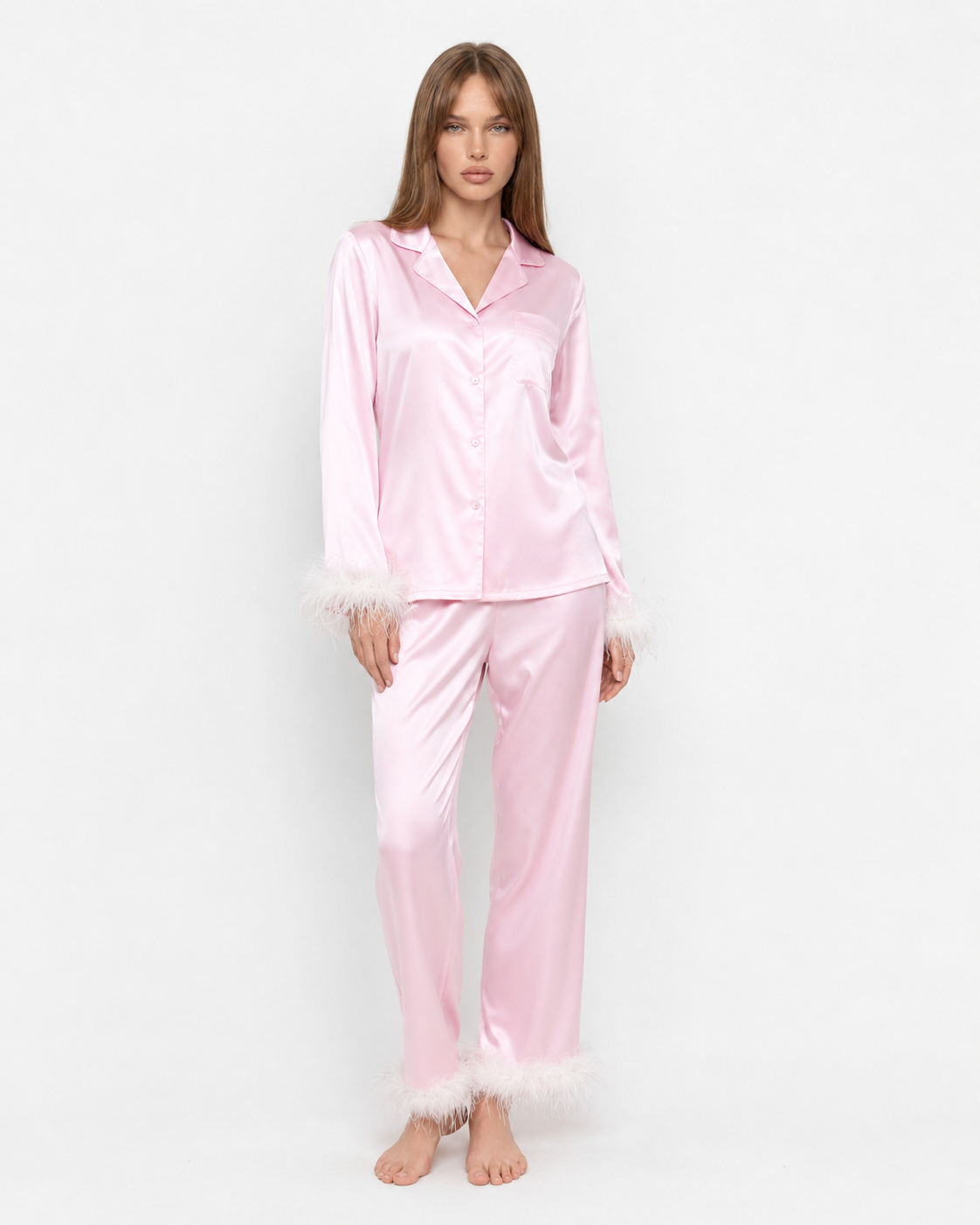 Valetti Giaro | Monroe Feather Satin Set