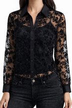 Isabella Sheer Lace Blouse