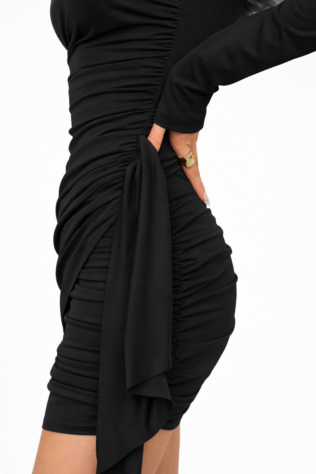 Livia Elegant Ruched Maxi Dress