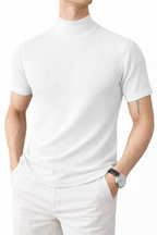 Luca High-Neck Slim Knit Top