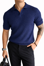 Luca Lapel Knit Polo