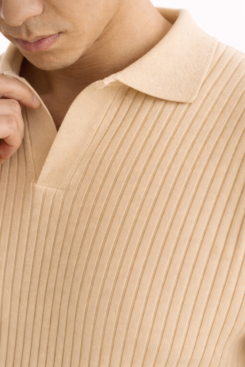 Luca Lapel Knit Polo