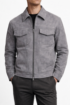 Vincenzo Suede Zip Jacket