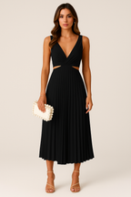 Valetti Giaro | Luna V-Neck Evening Dress