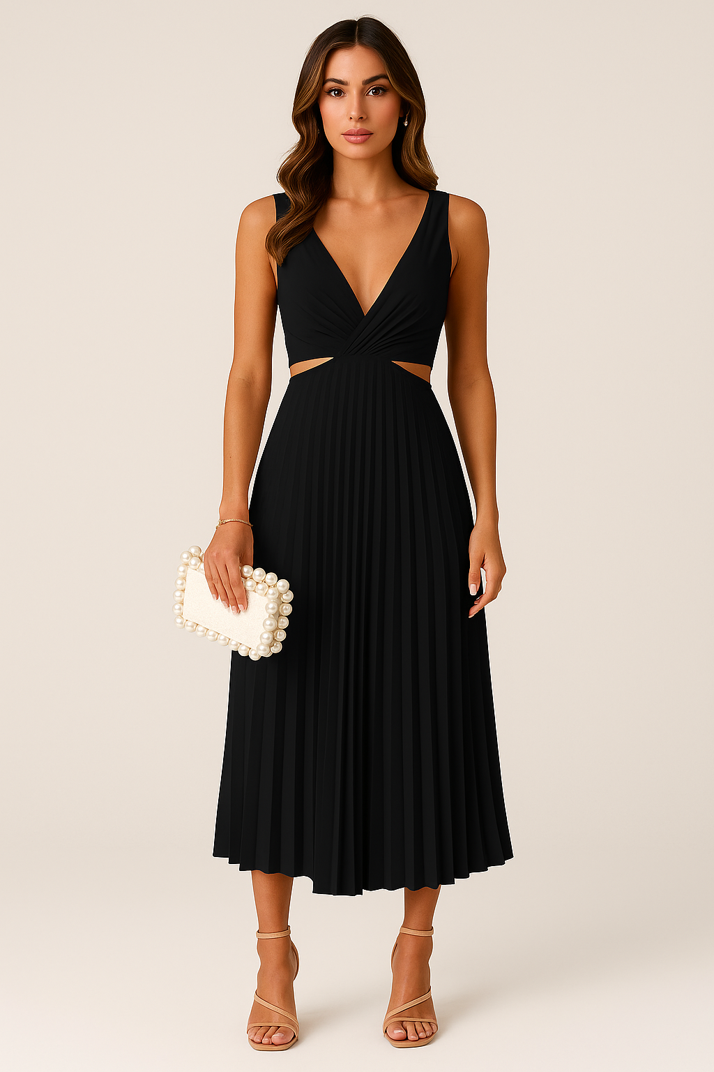 Valetti Giaro | Luna V-Neck Evening Dress