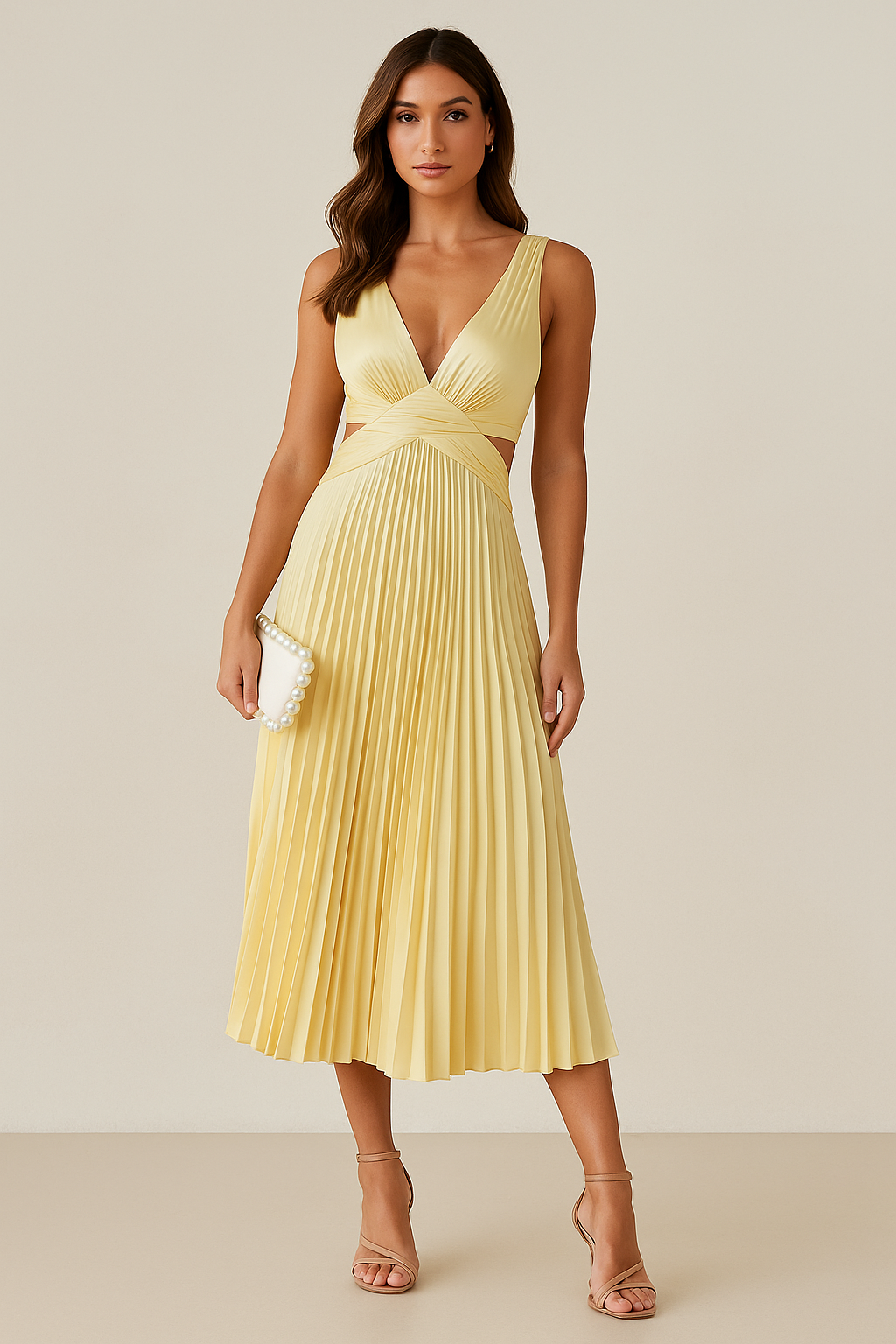 Valetti Giaro | Luna V-Neck Evening Dress