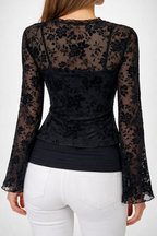 Lina Sheer Lace Blouse