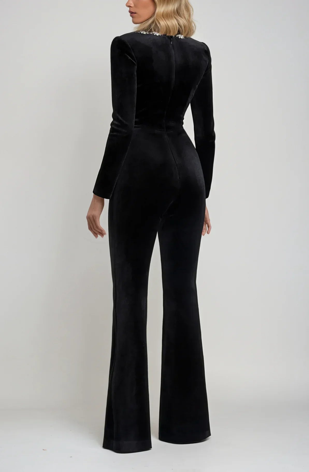 Valetti Giaro | Valentina Velvet Straight-Leg Jumpsuit