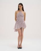 Valetti Giaro | Serelina Draped Halter Mini Dress