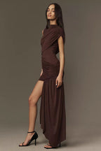 Valetti Giaro | Elegant Draped Jersey Evening Dress