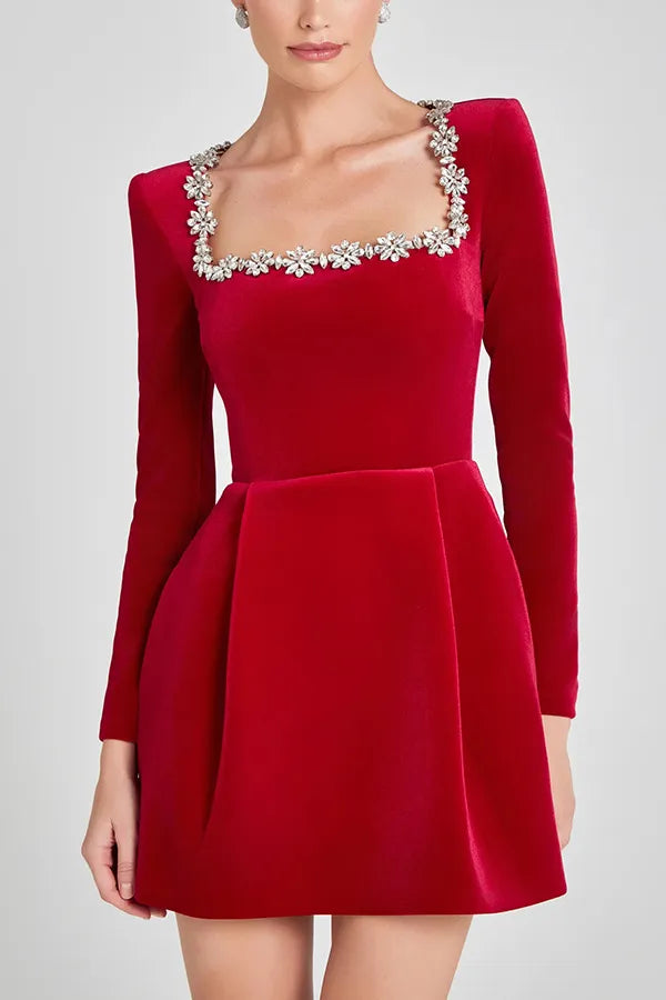 Valetti Giaro | Valentina Velvet A-Line Mini Dress