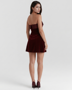Valetti Giaro | Marise Velvet-Feel Strapless Mini Dress