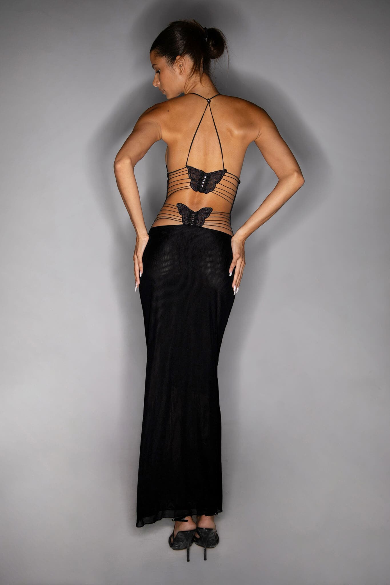 Van Laren | Fleur Maxi-Jurk met Open Rug