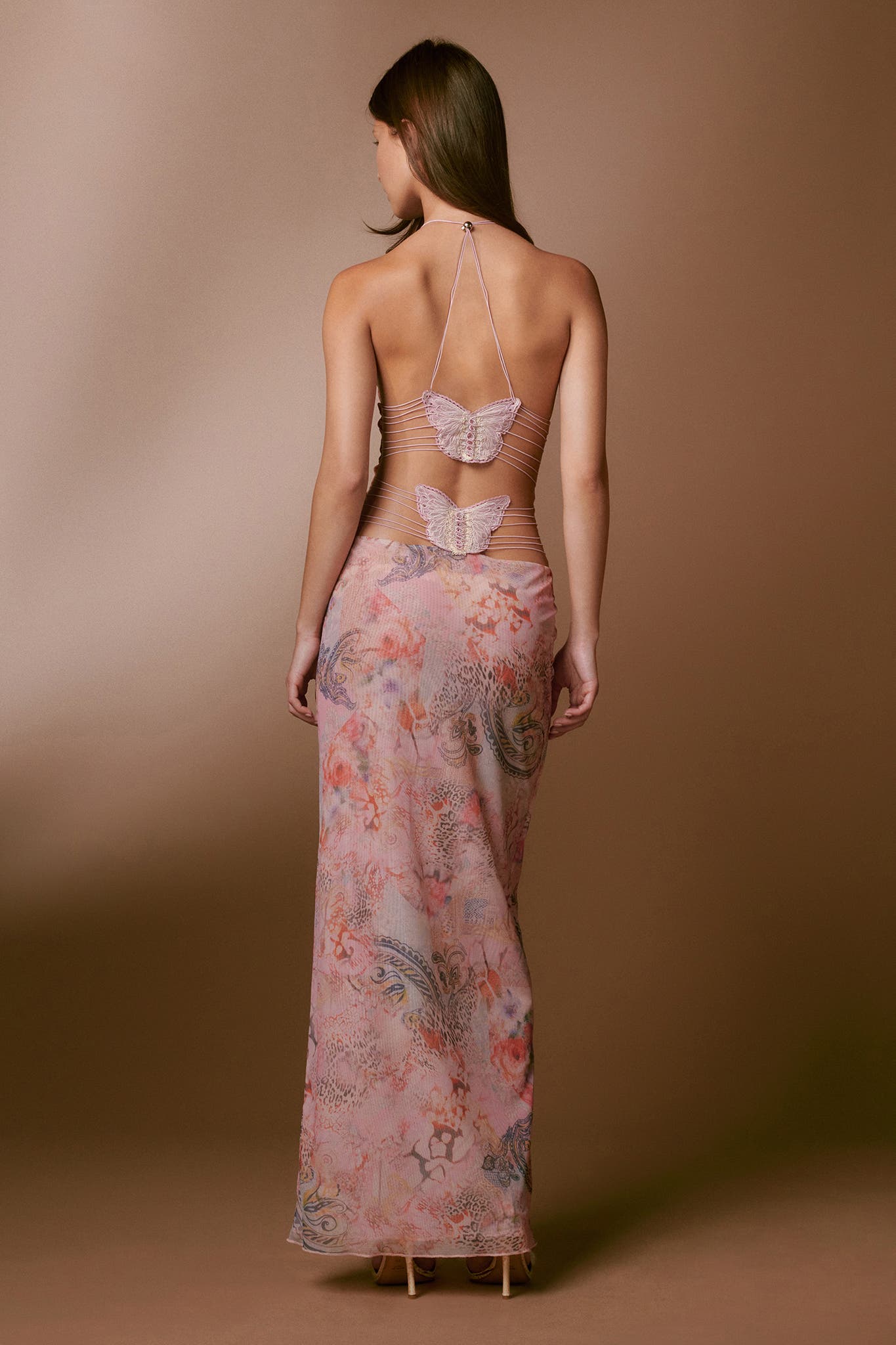 Van Laren | Fleur Maxi-Jurk met Open Rug