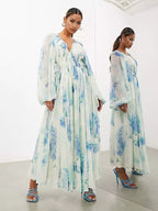 Van Laren | Blue Blossom Jurk