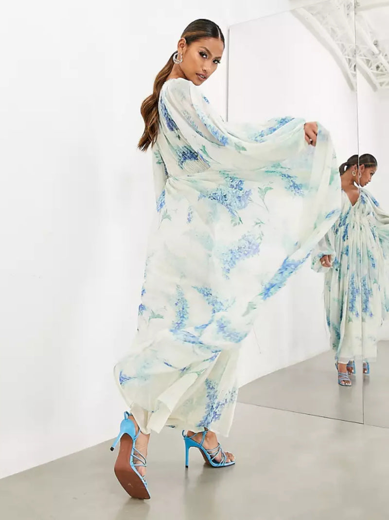 Van Laren | Blue Blossom Jurk
