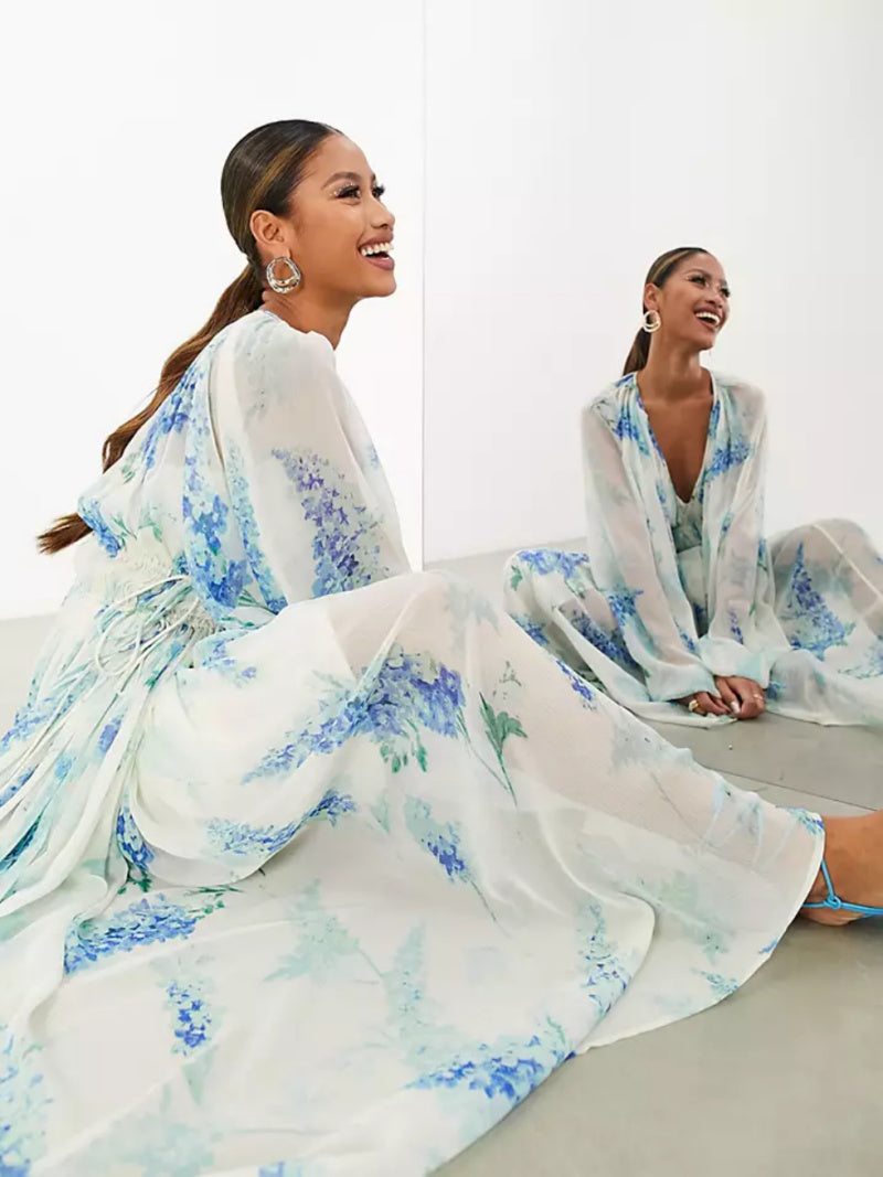 Van Laren | Blue Blossom Jurk
