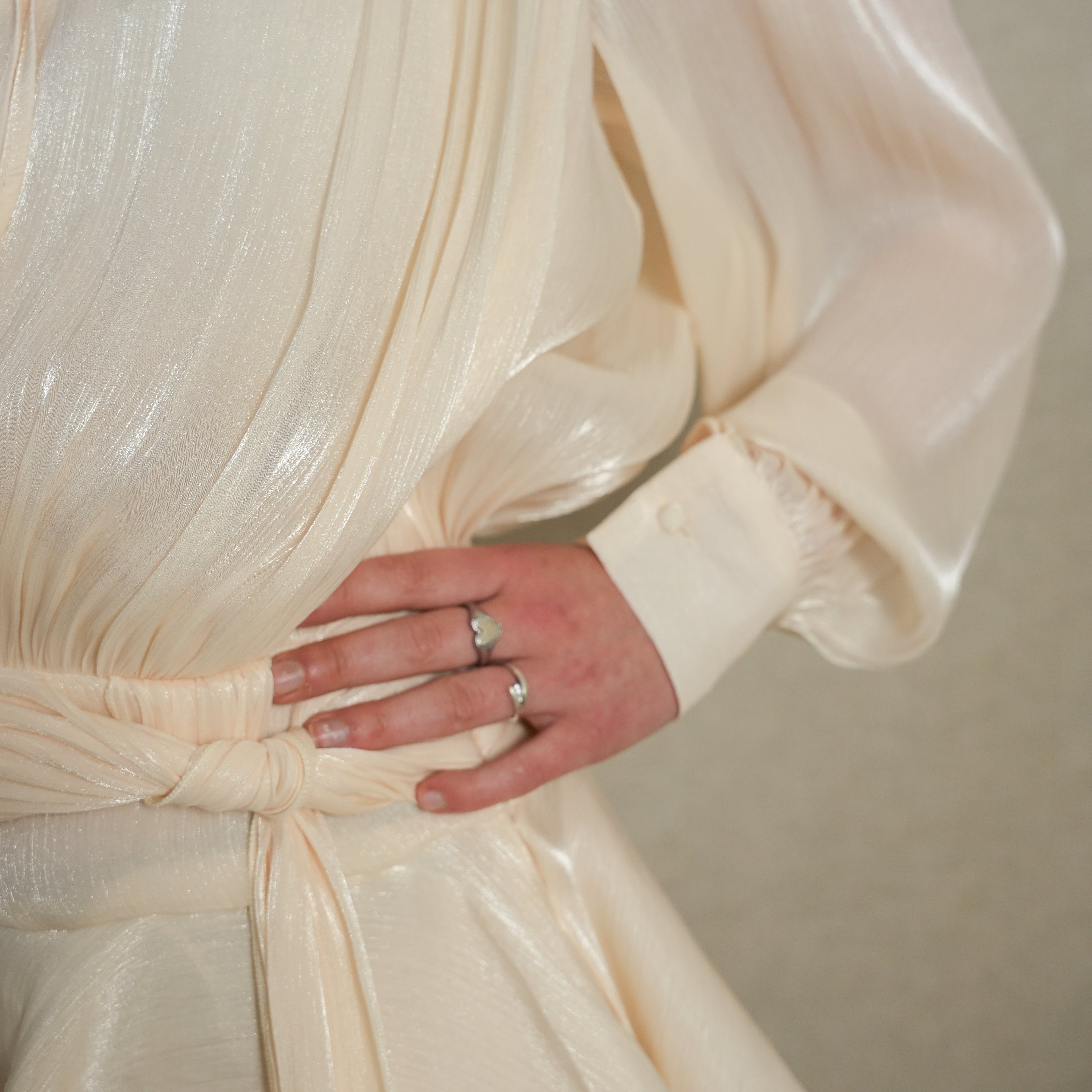 Valetti Giaro | Nova Pleated Long-Sleeve Skirted Romper Dress