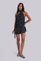 Valetti Giaro | Dominique Polka Dot Asymmetric Mini Dress