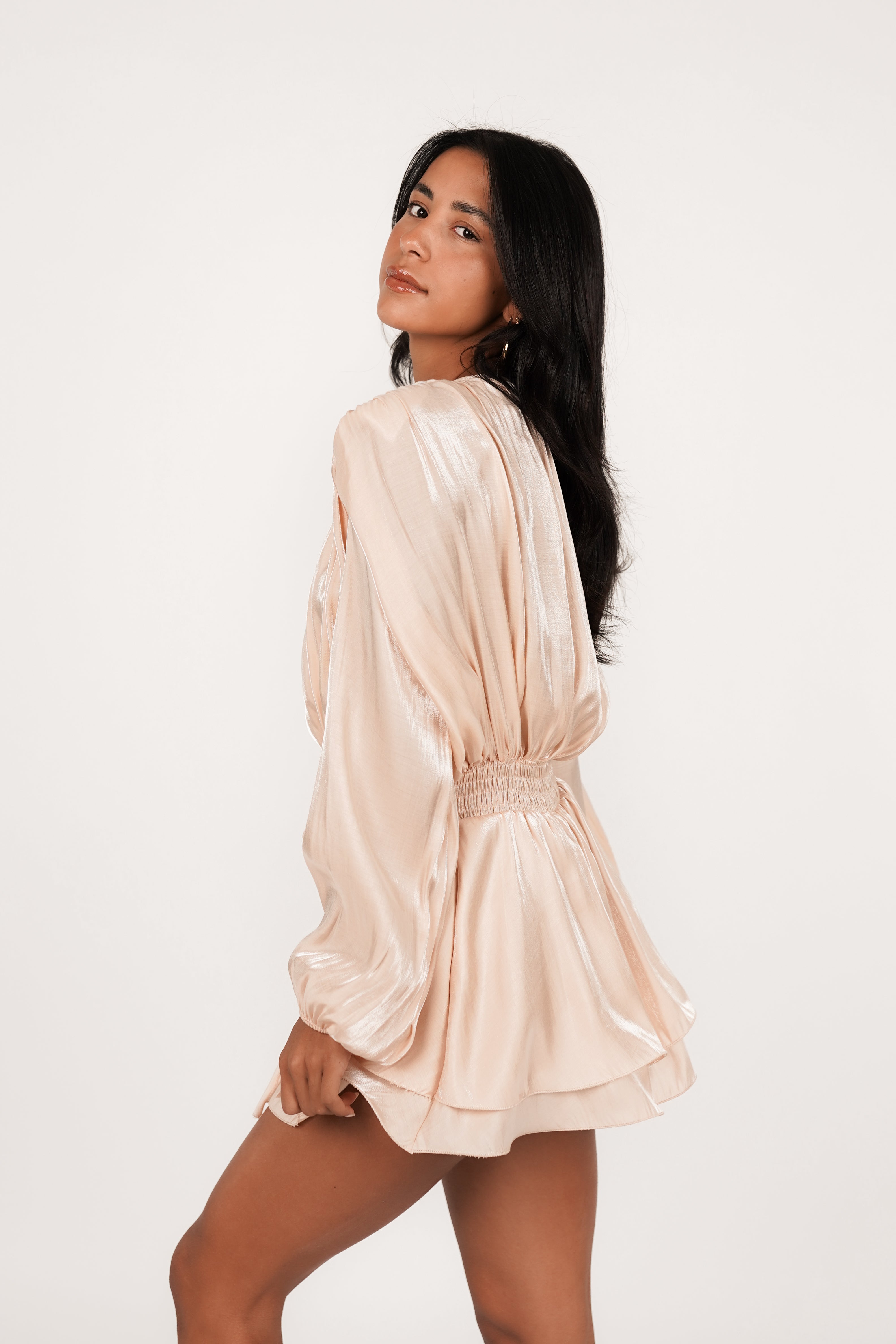 Valetti Giaro | Esri Satin Petite Mini Dress