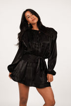 Valetti Giaro | Esri Satin Petite Mini Dress
