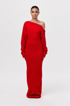 Valetti Giaro | Isolde Off-Shoulder Knit Maxi Dress