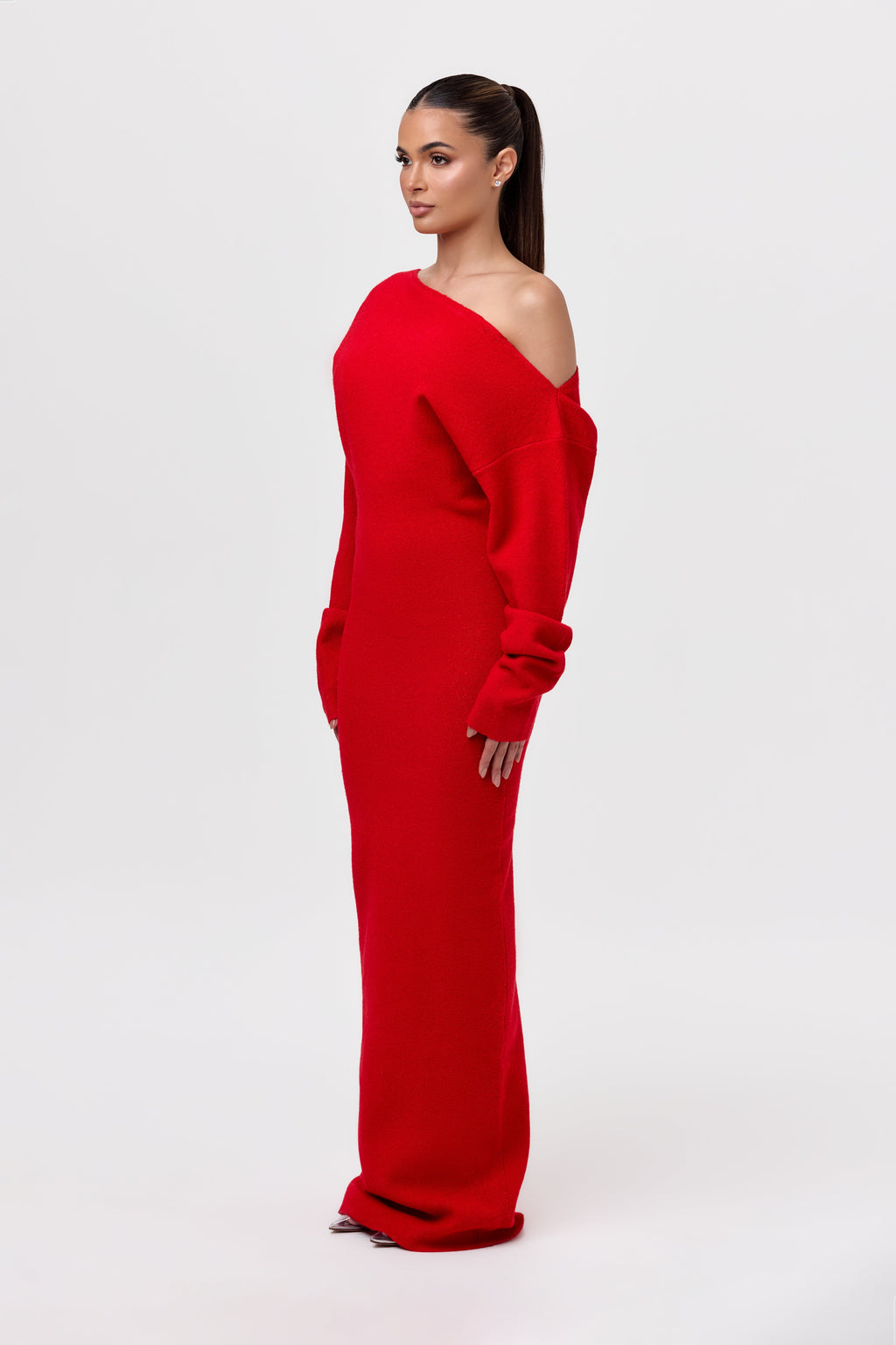 Valetti Giaro | Isolde Off-Shoulder Knit Maxi Dress