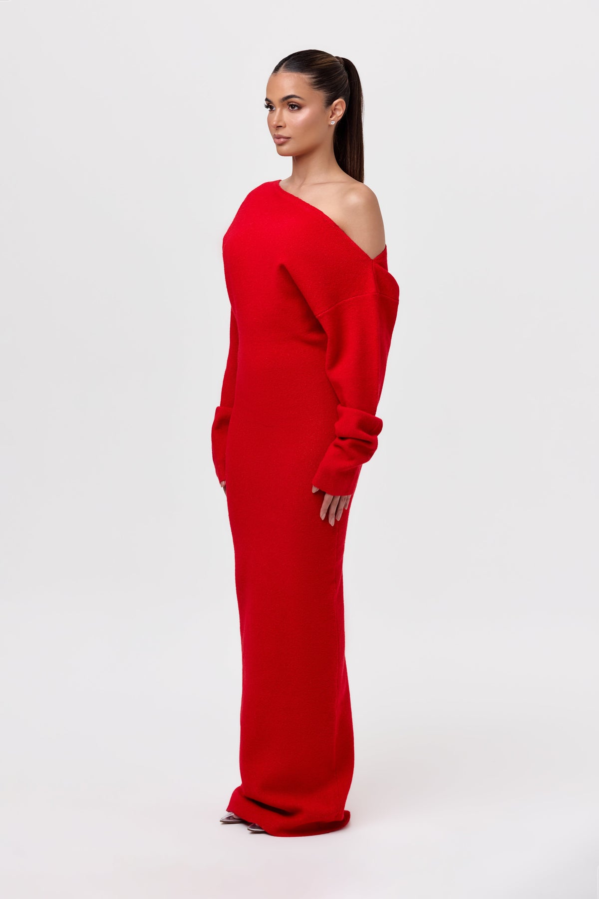 Valetti Giaro | Isolde Off-Shoulder Knit Maxi Dress