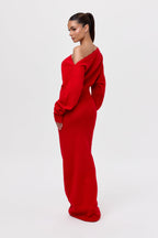 Valetti Giaro | Isolde Off-Shoulder Knit Maxi Dress