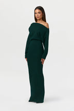 Valetti Giaro | Isolde Off-Shoulder Knit Maxi Dress