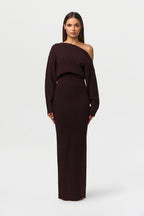 Valetti Giaro | Isolde Off-Shoulder Knit Maxi Dress