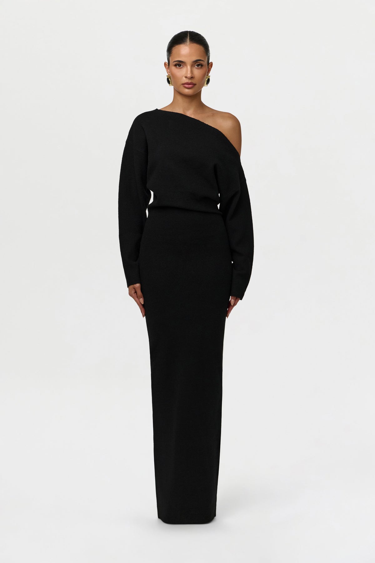 Valetti Giaro | Isolde Off-Shoulder Knit Maxi Dress