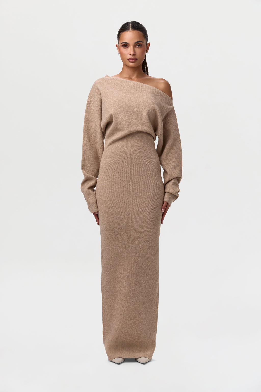Valetti Giaro | Isolde Off-Shoulder Knit Maxi Dress