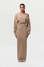 Valetti Giaro | Isolde Off-Shoulder Knit Maxi Dress