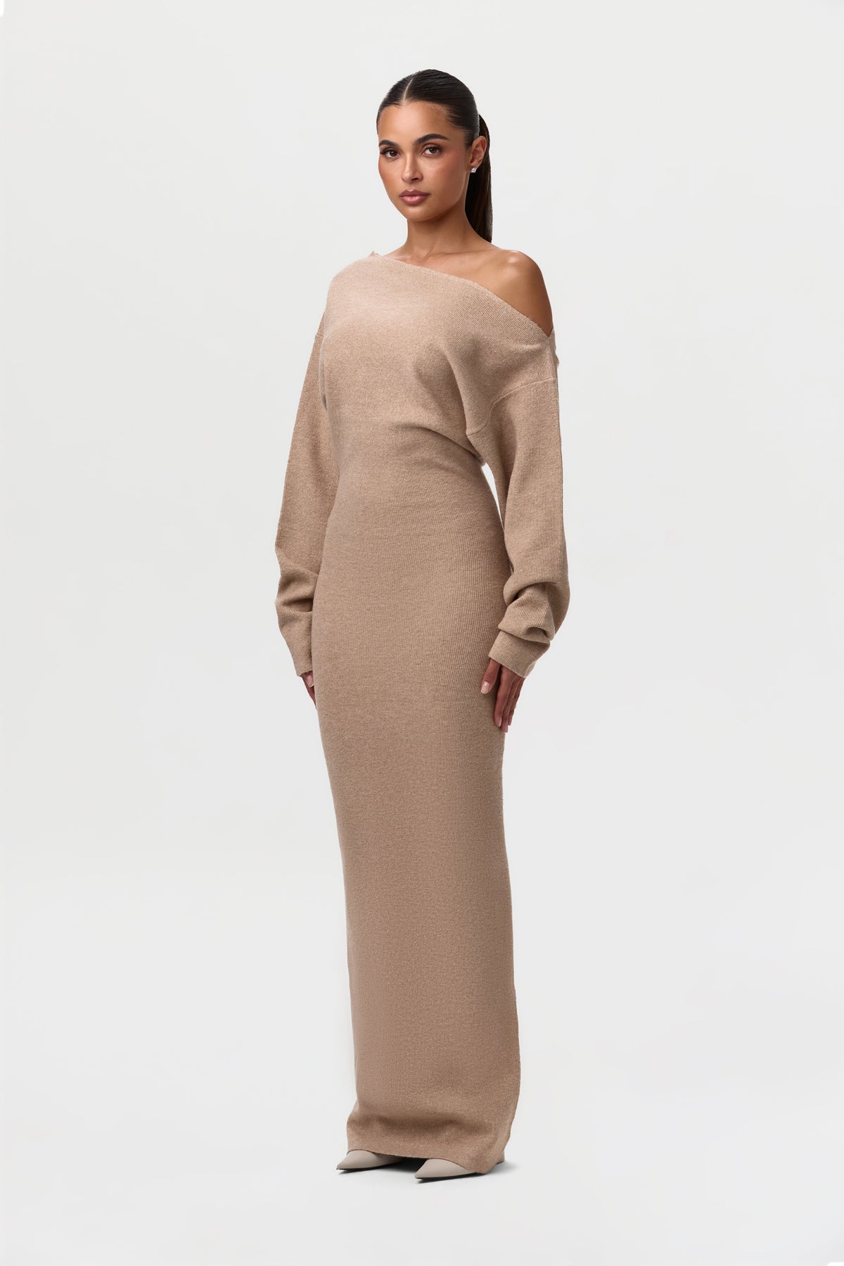 Valetti Giaro | Isolde Off-Shoulder Knit Maxi Dress