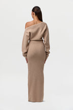 Valetti Giaro | Isolde Off-Shoulder Knit Maxi Dress