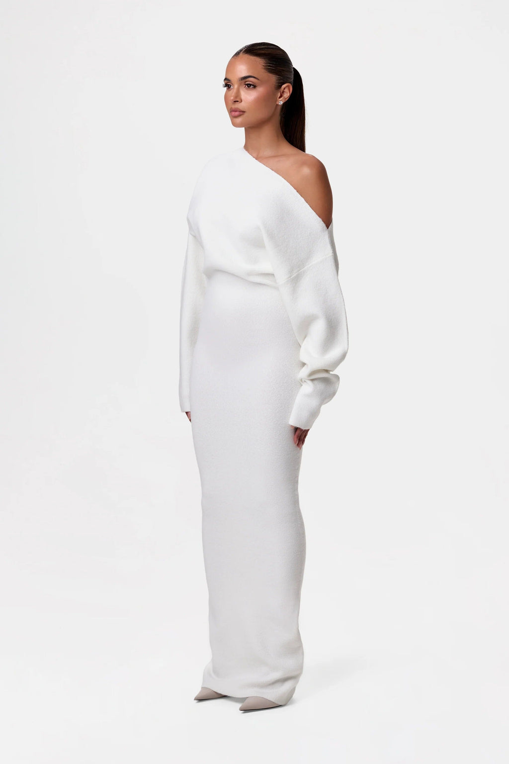 Valetti Giaro | Isolde Off-Shoulder Knit Maxi Dress