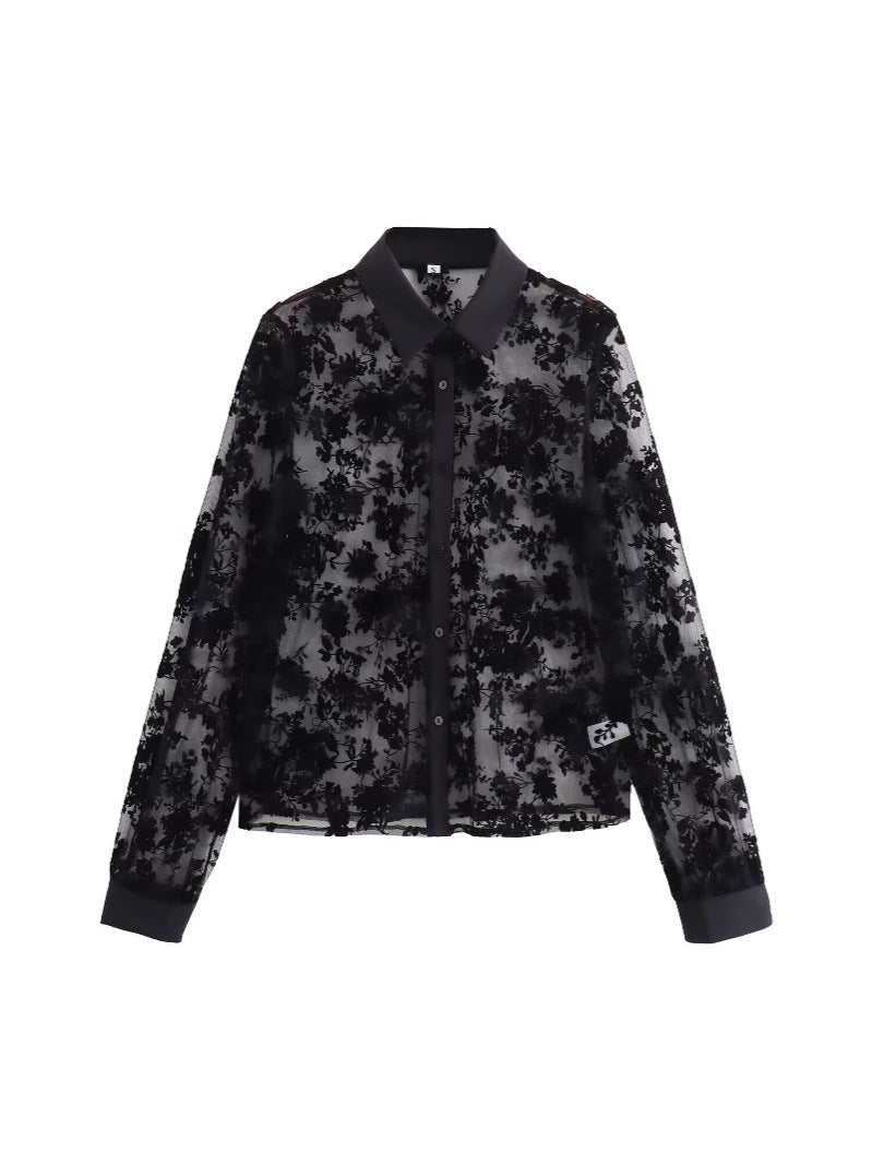 Isabella Sheer Lace Blouse
