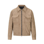 Vincenzo Suede Zip Jacket