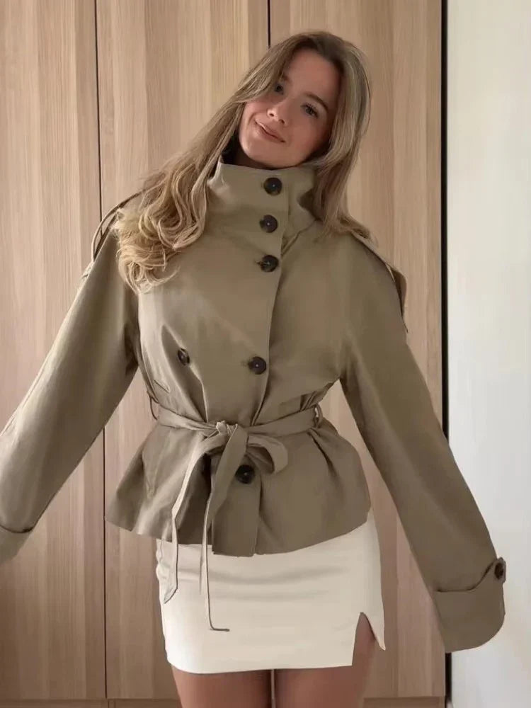 Valetti Giaro | Amara Belted Cape Coat