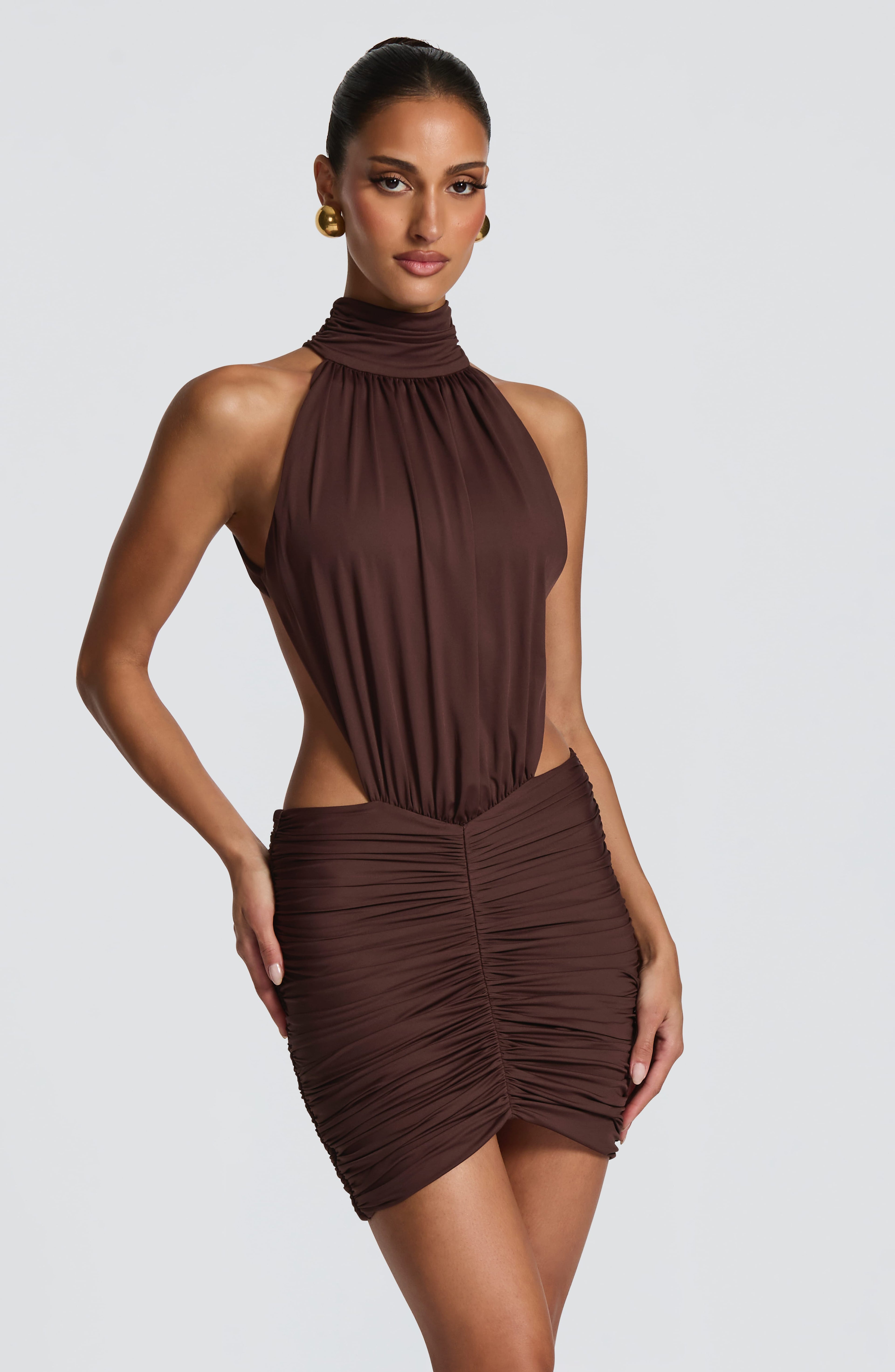 Valetti Giaro | Josephine Draped Back Mini Dress