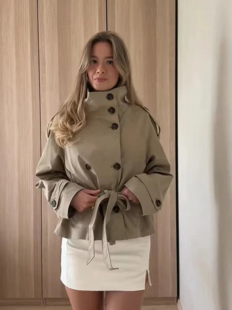Valetti Giaro | Amara Belted Cape Coat