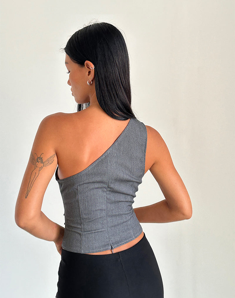 Van Laren | One-Shoulder Top met Tailleband