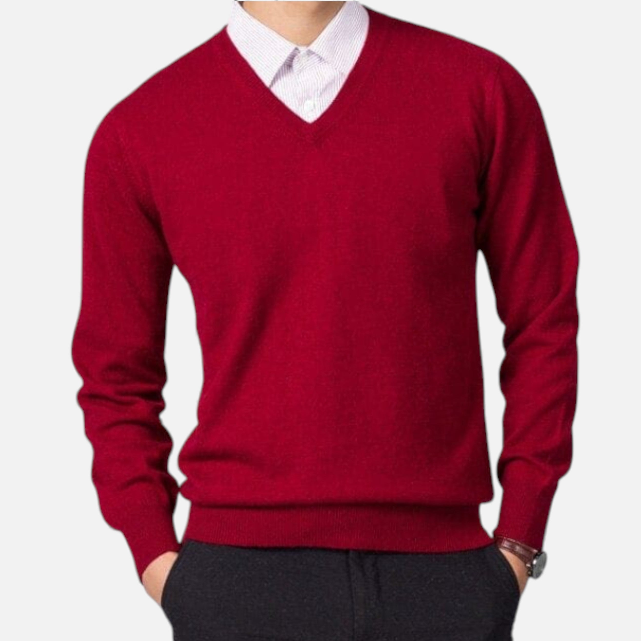 Monvéline | Men’s V-Neck Cashmere Sweater