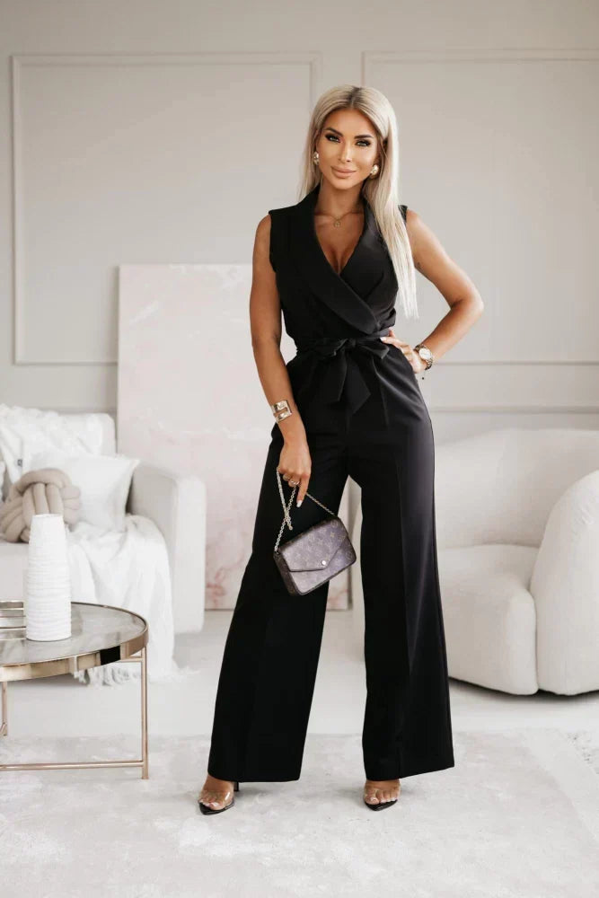 Valetti Giaro | Julia V-Neck Straight-Leg Jumpsuit