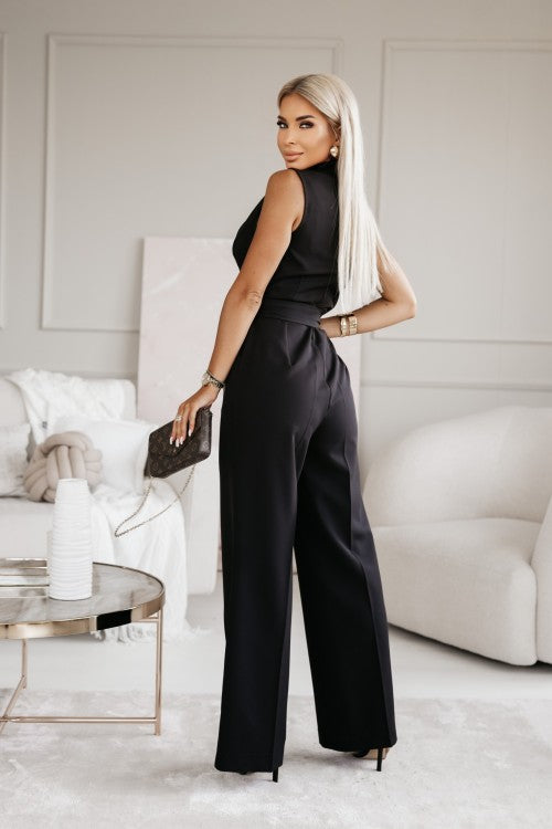 Valetti Giaro | Julia V-Neck Straight-Leg Jumpsuit
