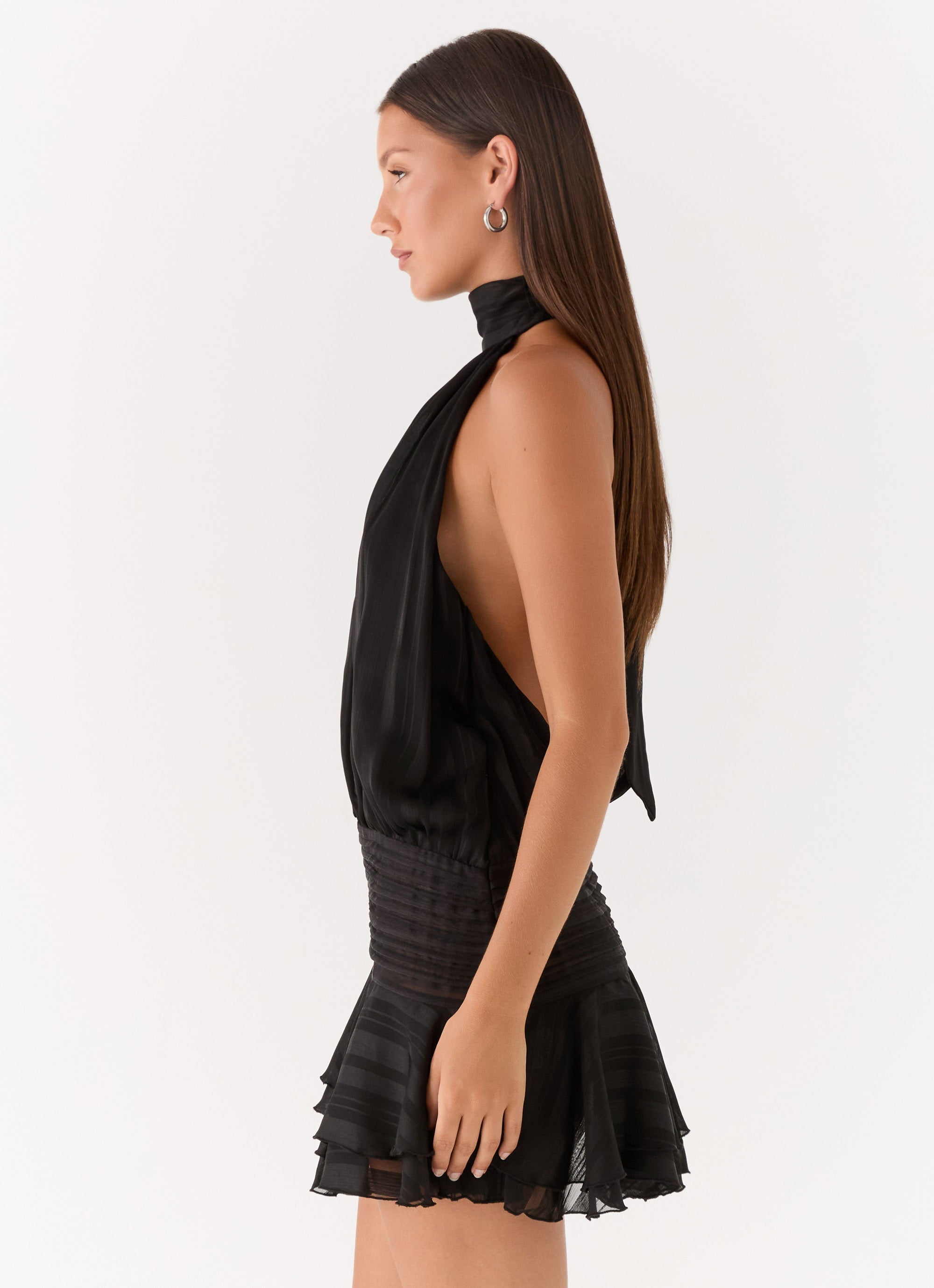 Valetti Giaro | Noor Chiffon Lace-Up Dress
