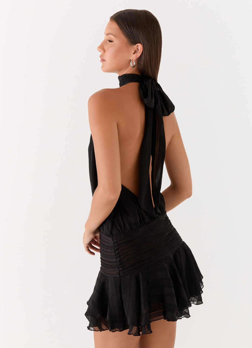 Valetti Giaro | Noor Chiffon Lace-Up Dress