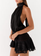 Valetti Giaro | Noor Chiffon Lace-Up Dress