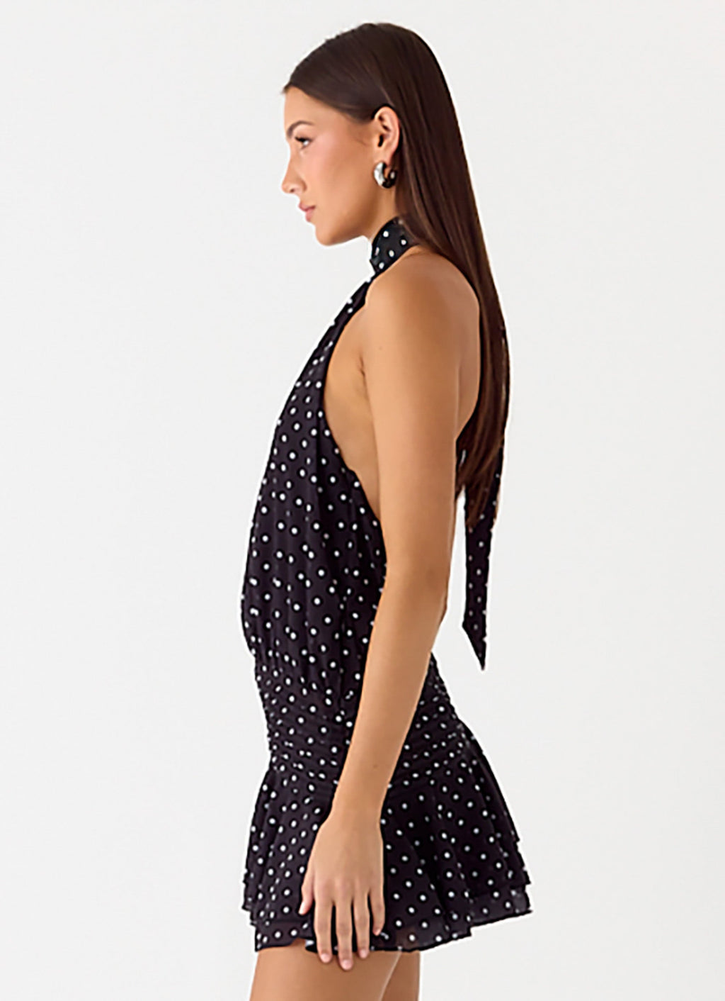 Valetti Giaro | Noor Chiffon Lace-Up Dress